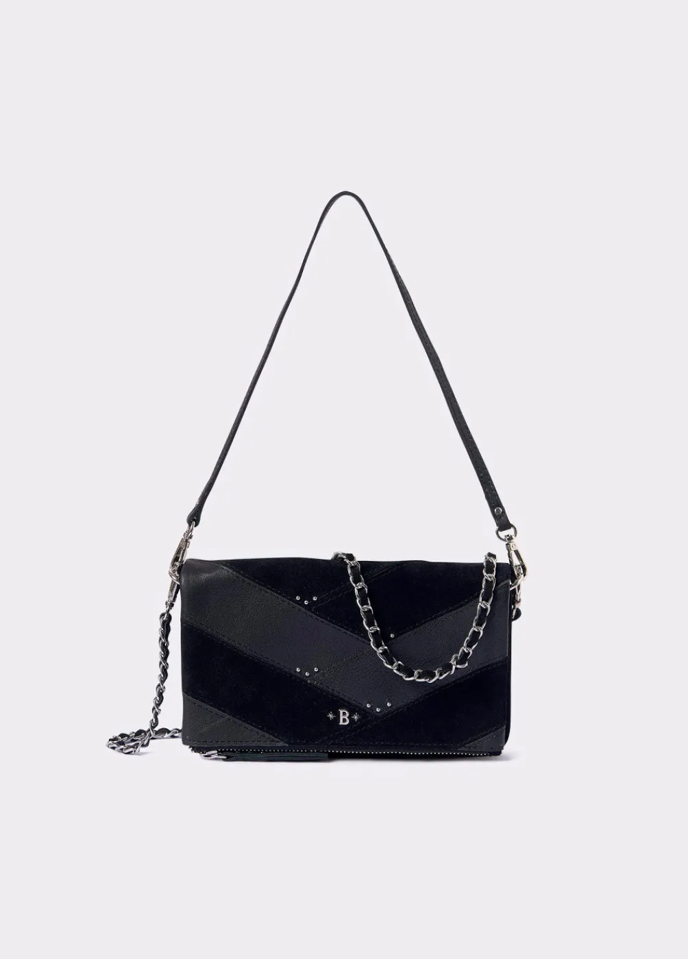 Bolso Solapa Patchwork Piel-Brownie Spain Fashion