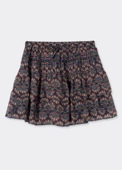 Falda Estampado Indio Volantes Lurex-Brownie Spain Hot