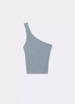 Top Canale Asimetrico Hilo Metalizado-Brownie Spain New