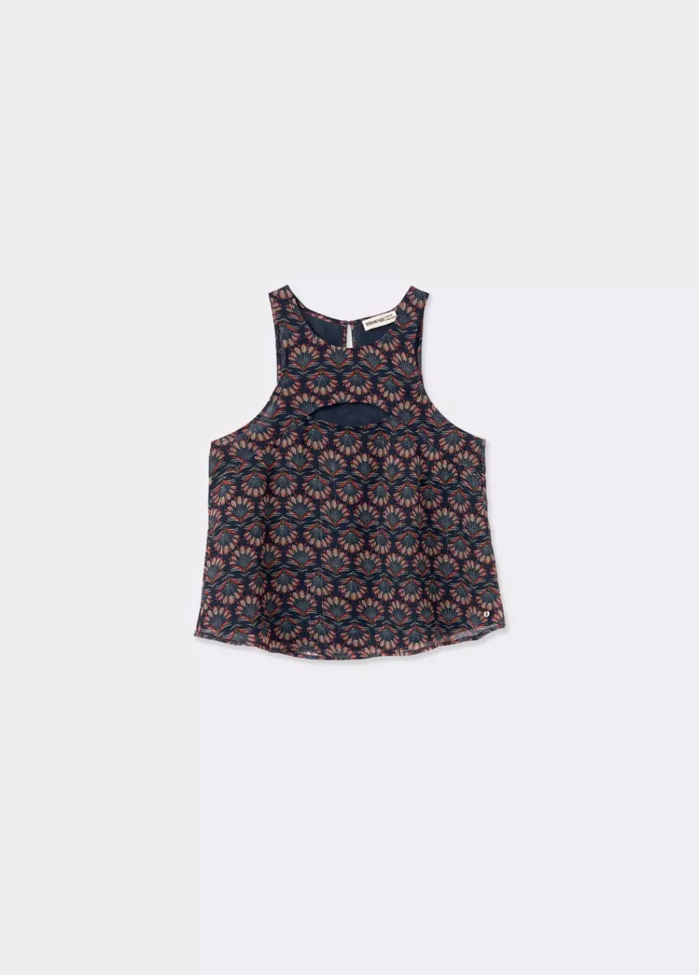 Top Estampado Indio Lurex Cut Out-Brownie Spain Discount