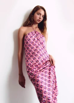 Vestido Halter Estampado Pop-Brownie Spain Online